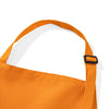 Orange kids craft apron and chef hat set with an adjustable neck strap