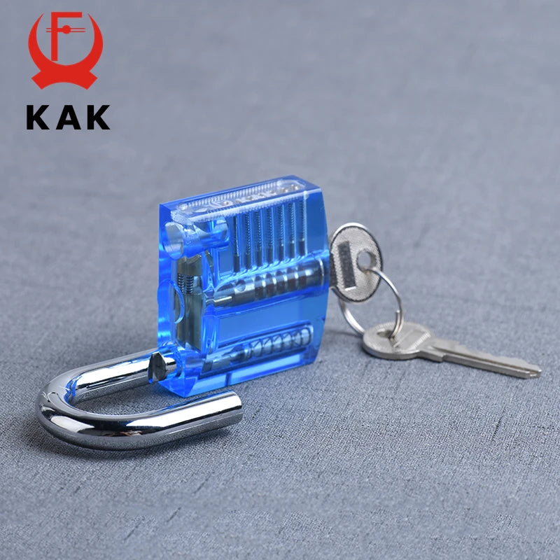 Transparent Practice Padlock with Keys - Cutaway Lock Picking Training Tool