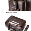 Genuine Leather Laptop Briefcase for Men – 14" Retro Cowhide Bag