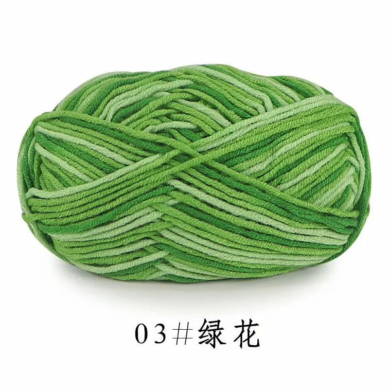 Section-Dyed Milk Cotton Yarn for Knitting and Crochet