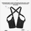 Black anti-theft underarm wallet bag with adjustable strap and accessories like a mobile phone and key