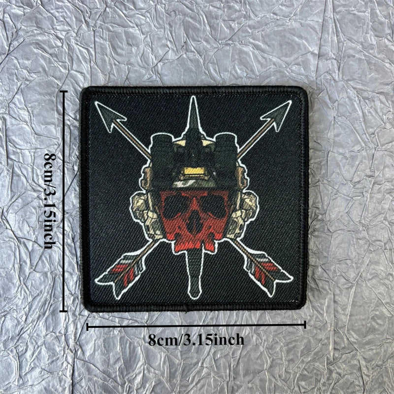 Skull Tactical Patch with Hook-and-Loop Backing
