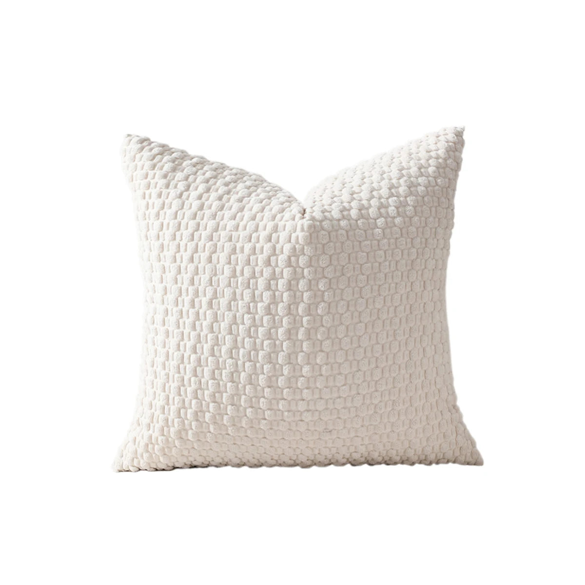 Boho Corduroy Square Pillow Cover - Farmhouse Neutral Decor
