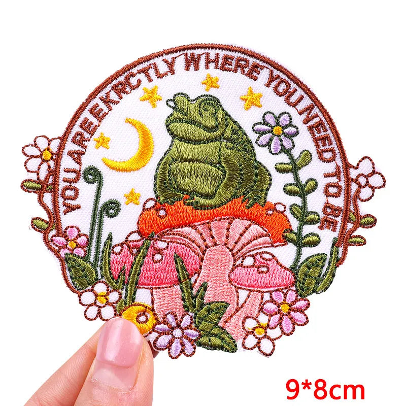 Encouraging Embroidered Iron-On Patches for Jackets, Jeans & Bags