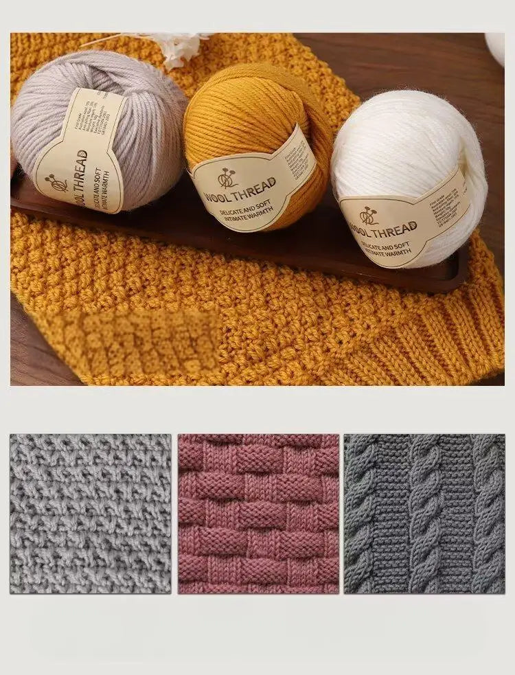 Combed Alpaca Blend Yarn for Hand Knitting – 10-Pack Wool Balls