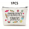 Compact Travel Toiletry Bag with Snack Pocket