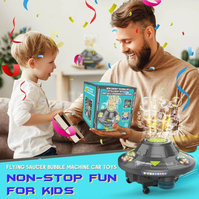 Automatic UFO Bubble Machine with LED Lights