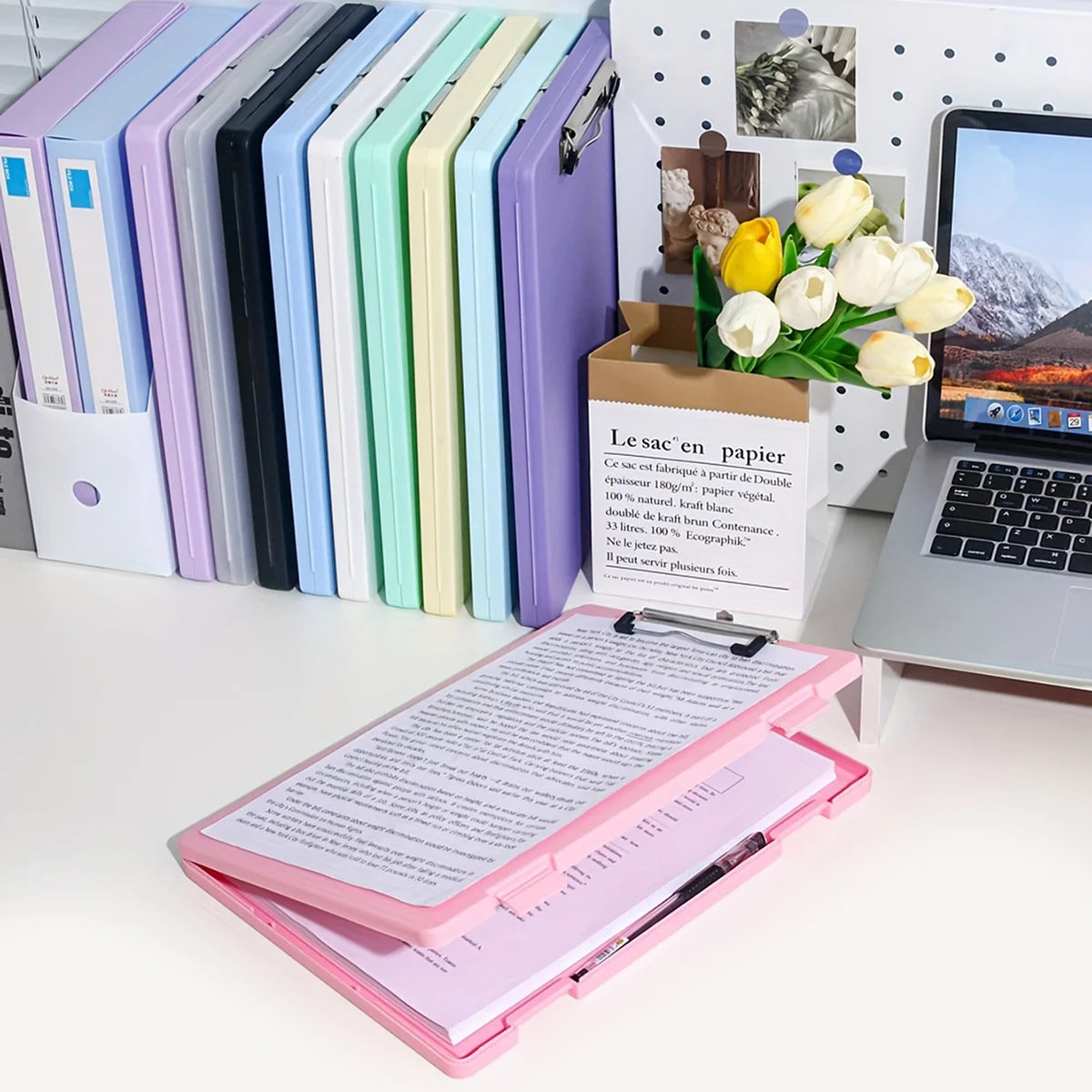 2-in-1 A4 Writing Board & Document Storage Box