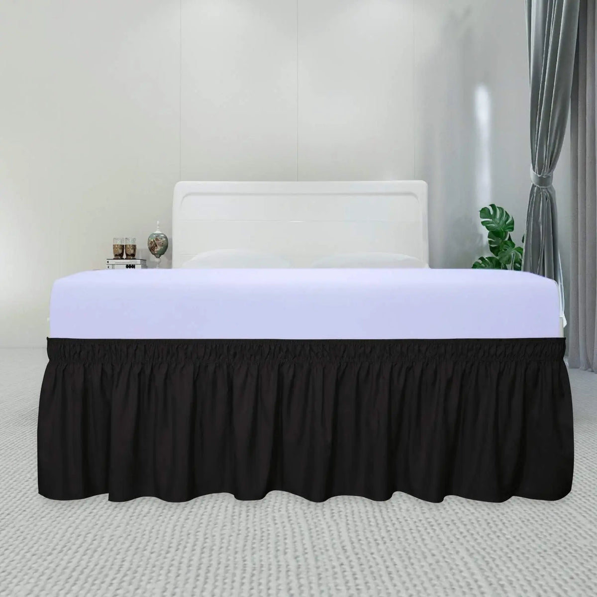 Ruffled Microfiber Bed Skirt with Split Corners