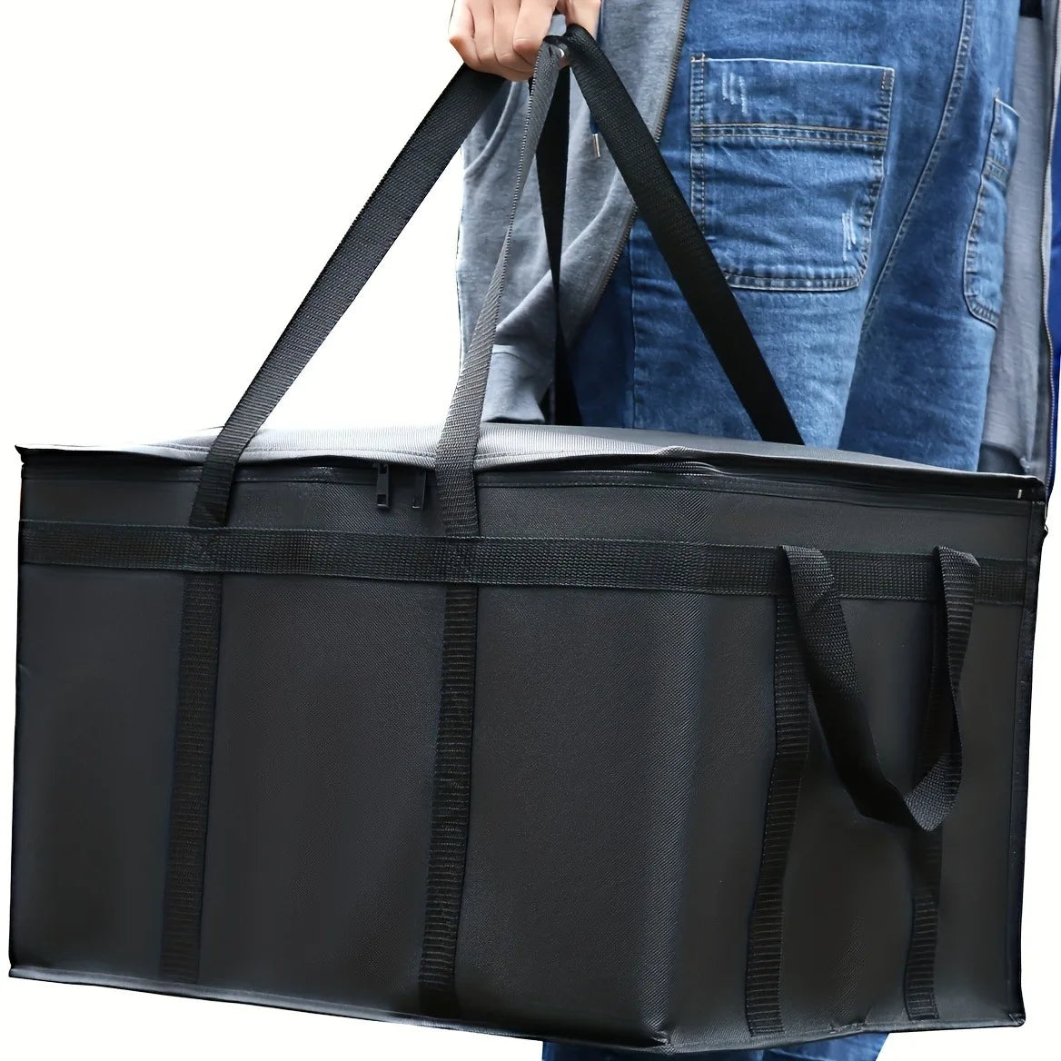 Large Insulated Pizza Delivery Bag with Removable Base