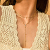 Y-Lariat Layered Gold Necklace