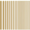 A row of precision brass bar rods used for wire and tube making.
