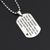 Engraved Inspirational Dog Tag Necklace