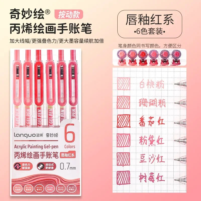 3D Embossed Acrylic Gel Pens - 6/144 Color Options