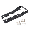 Black LED light mounting brackets with antenna mounts for Dodge Ram 4th Gen hoods