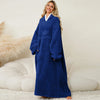 Oversized Wearable Fleece Blanket Hoodie with Sleeves