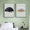 Traditional Folding Hand Fan with Bamboo Frame