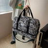 Animal Print Travel Duffle Bag with Shoe Compartment