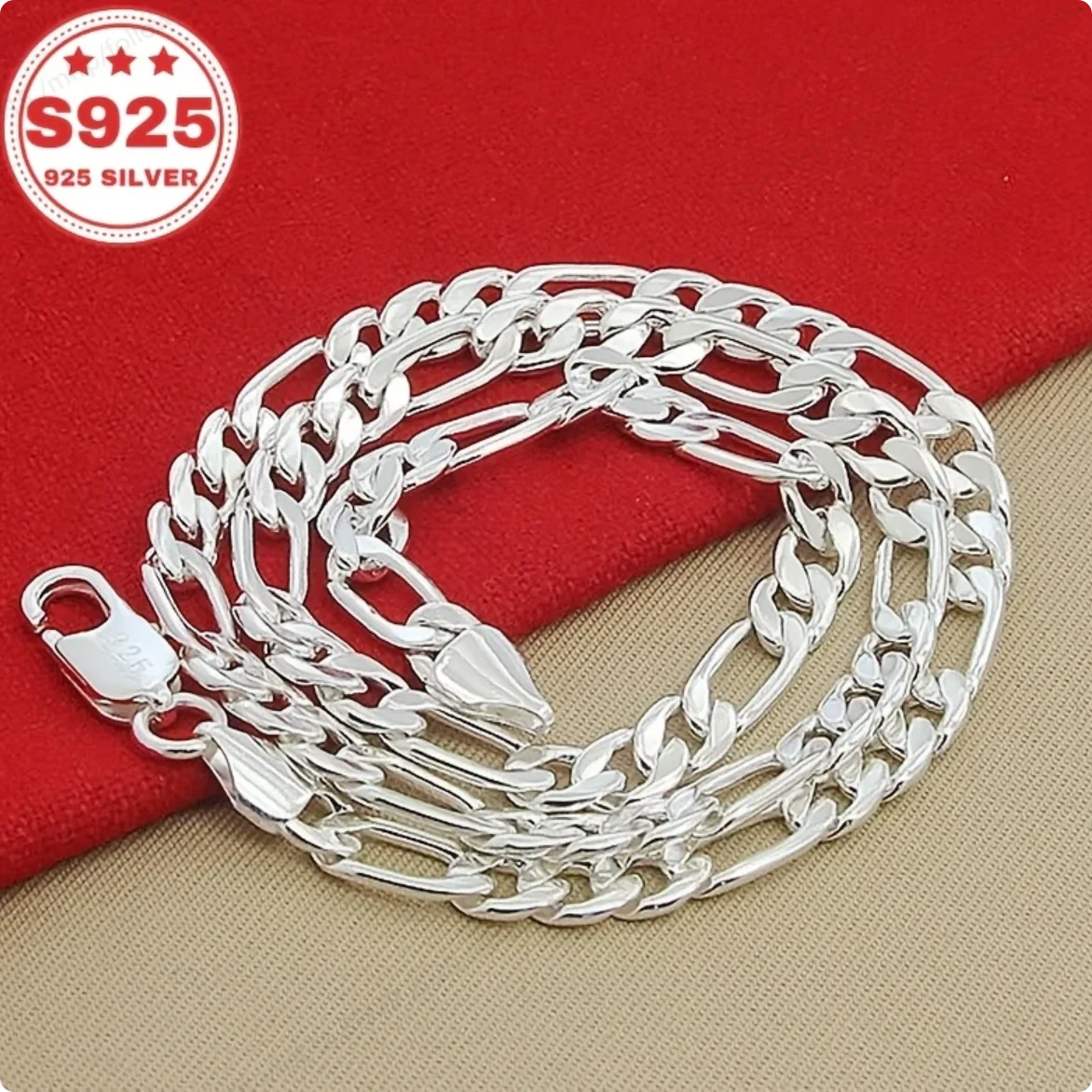 925 Sterling Silver Flat Chain Necklace