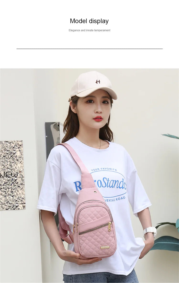 Women's Waterproof Sling Crossbody Bag with Adjustable Strap