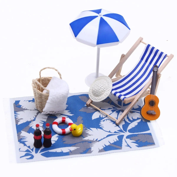 Miniatur-Strandszene & Streich-Cola-Dose Set