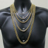Stainless Steel Cuban Link Necklace for Men and Women