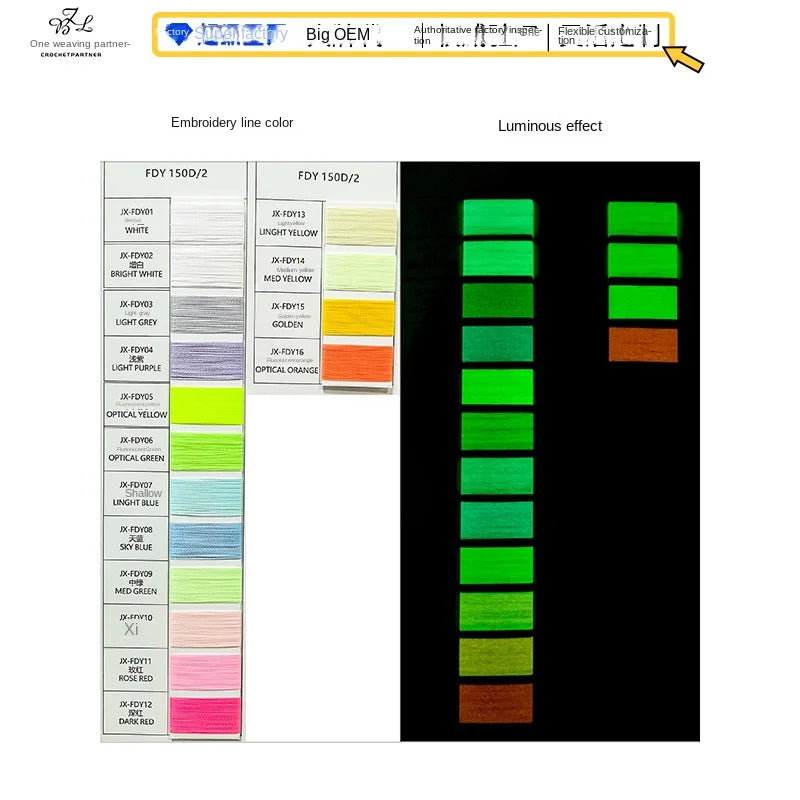 Glow-in-the-Dark Embroidery Thread for Sewing Projects
