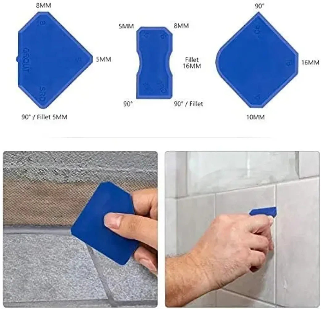 5-Piece Silicone Caulking Tool Kit with Scraper and Spreader
