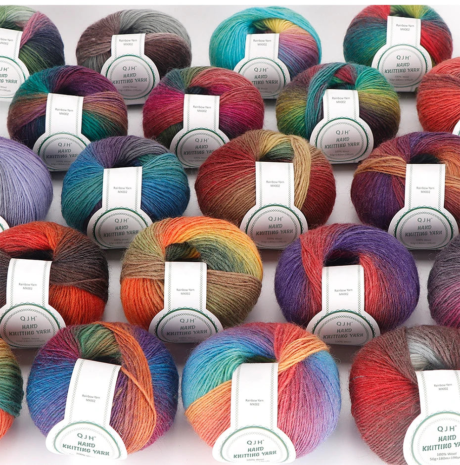 Multicolor Gradient Wool Yarn for Knitting and Crochet