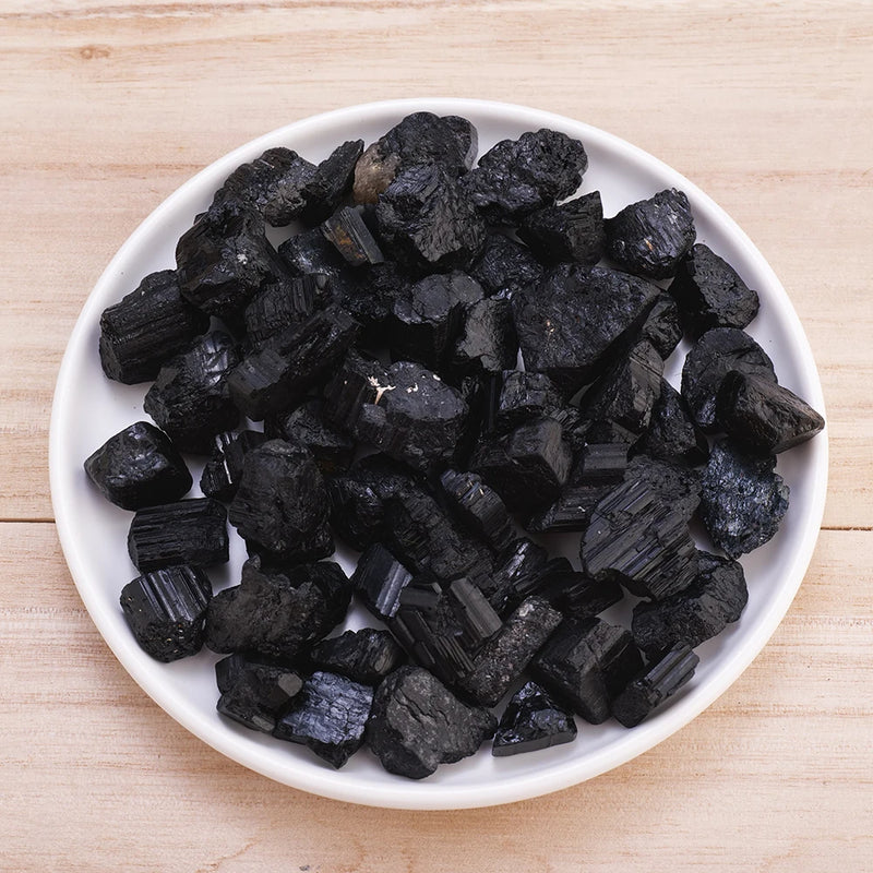 Natural Black Tourmaline Raw Stone Specimen