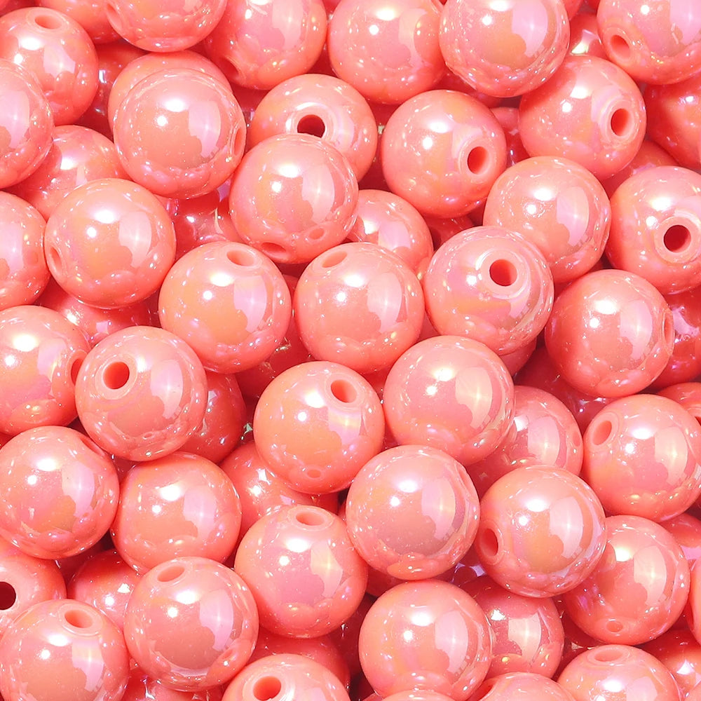 AB Color Acrylic Round Beads for Jewelry Making