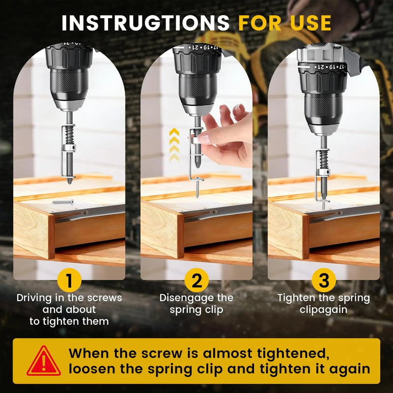 Spring-Loaded Magnetic Screw Holder Bit