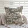 Embroidered Floral Cotton Cushion Cover – 18x18 Inches