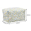 Quilted Floral Makeup Bag with Zipper Closure