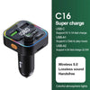 Bluetooth FM Transmitter with 22.5W Fast Charging Car Adapter