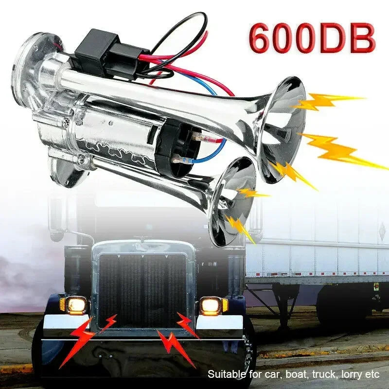 Dual Trumpet Air Horn Kit with Compressor