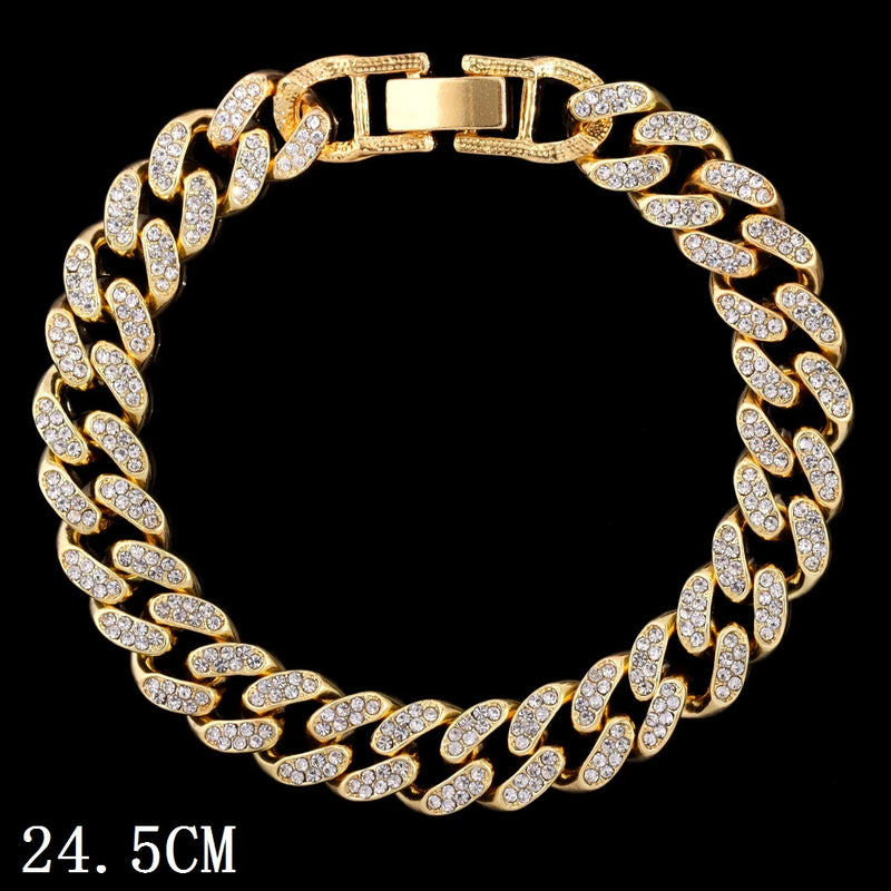 Iced-Out Cuban Link Anklet