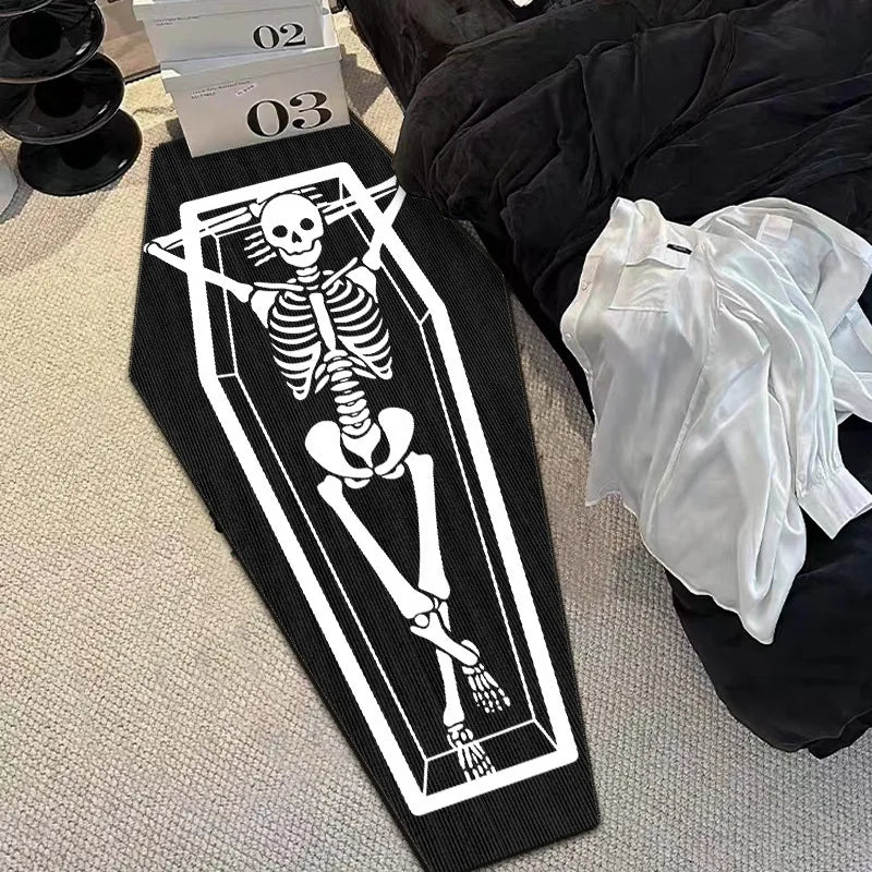 Gothic Skull Print Non-Slip Floor Mat