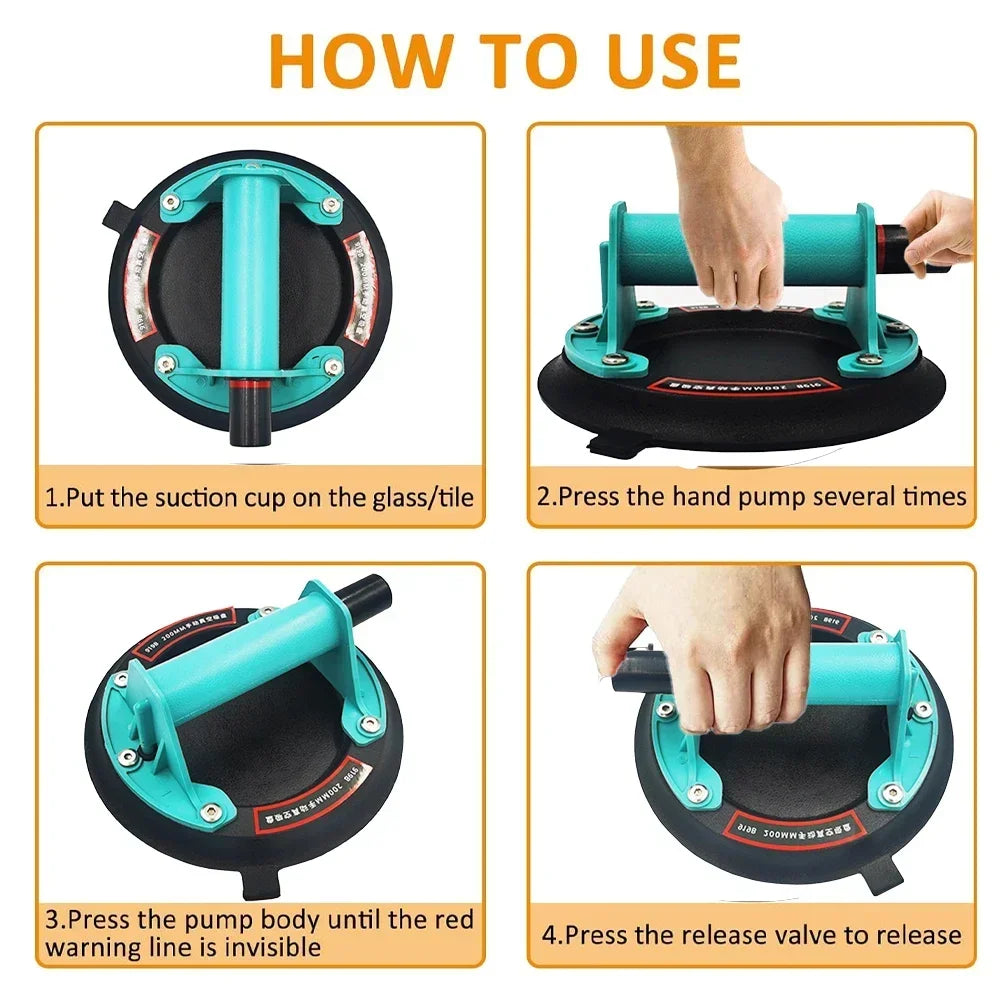 Heavy Duty Vacuum Suction Cup for Lifting Tiles, Granite & Glass