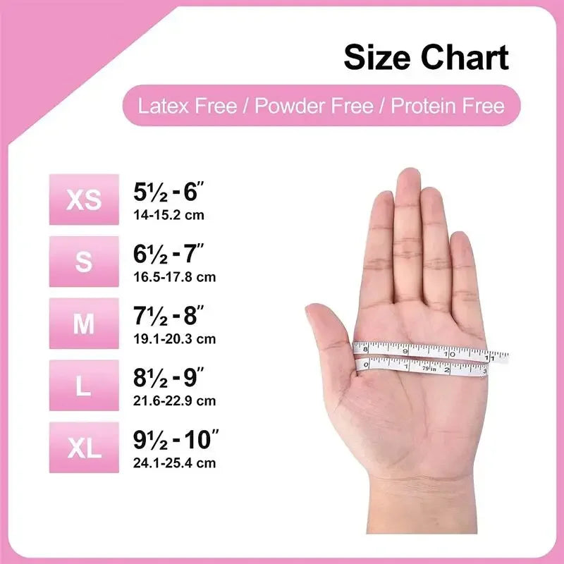 Disposable Nitrile Gloves (100-Pack) - Latex-Free & Powder-Free