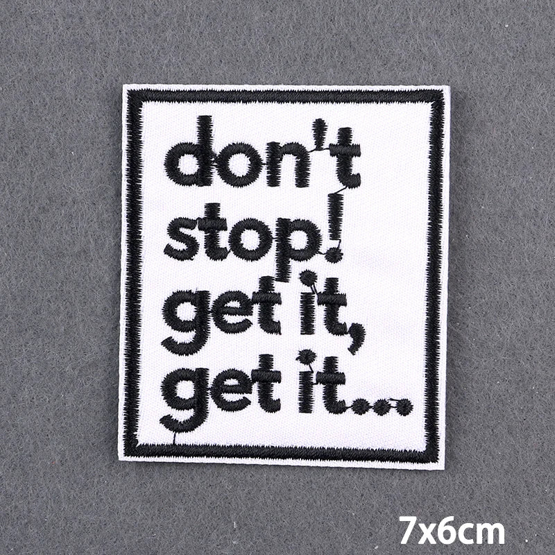 Encouraging Embroidery Iron-On Patches for Clothing and Accessories
