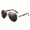 Lunettes de soleil polarisées pour homme avec monture en métal