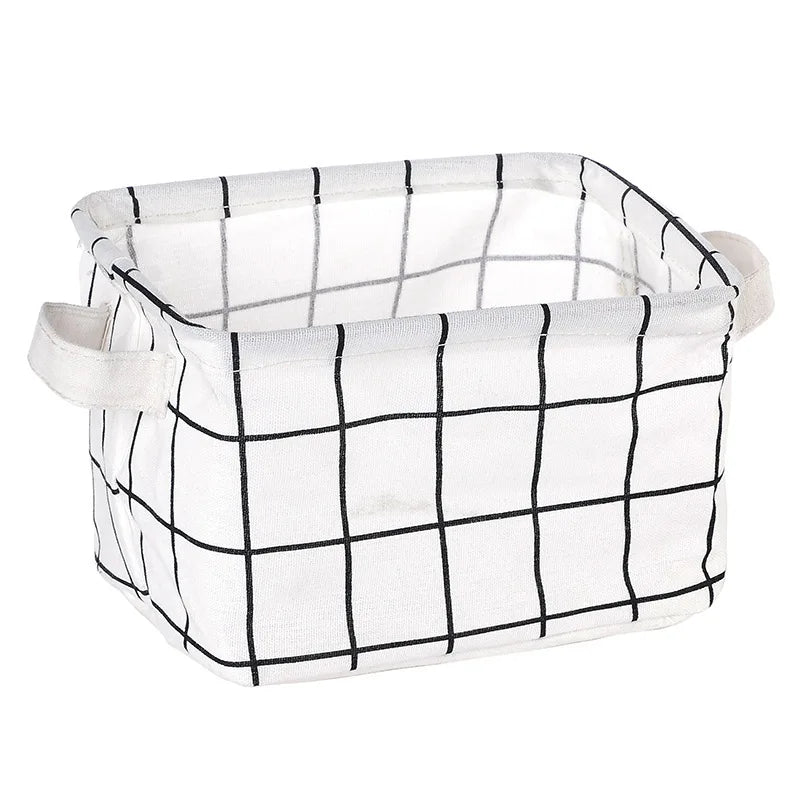 Foldable Canvas Storage Basket with Handles
