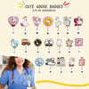 Cute Cat Acrylic ID Badge Reel with Retractable Clip