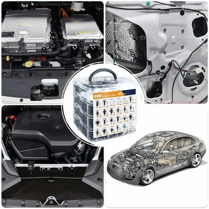 Kit de Clips Universels pour Garnitures Auto