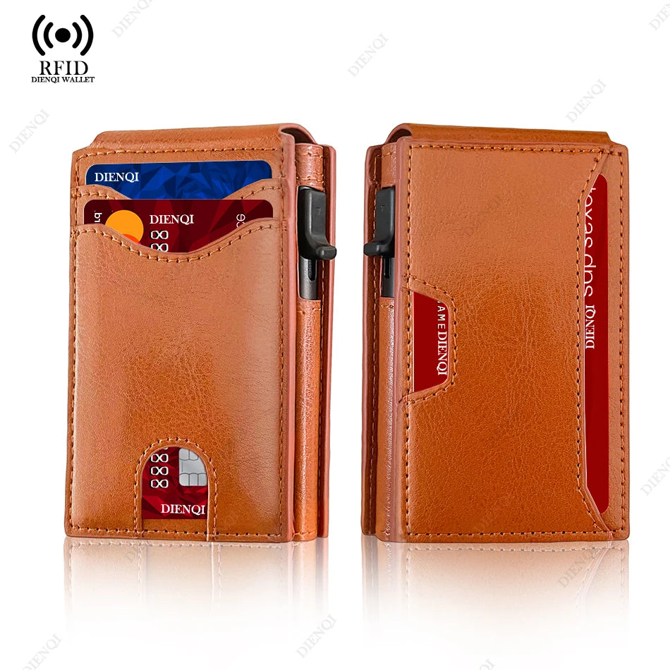 Slim RFID-Blocking Carbon Fiber Card Holder Wallet