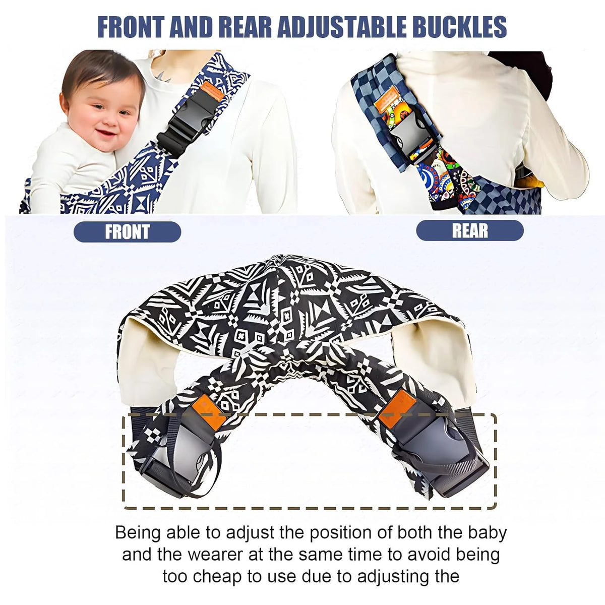 Adjustable Baby Sling Carrier for Newborns and Toddlers