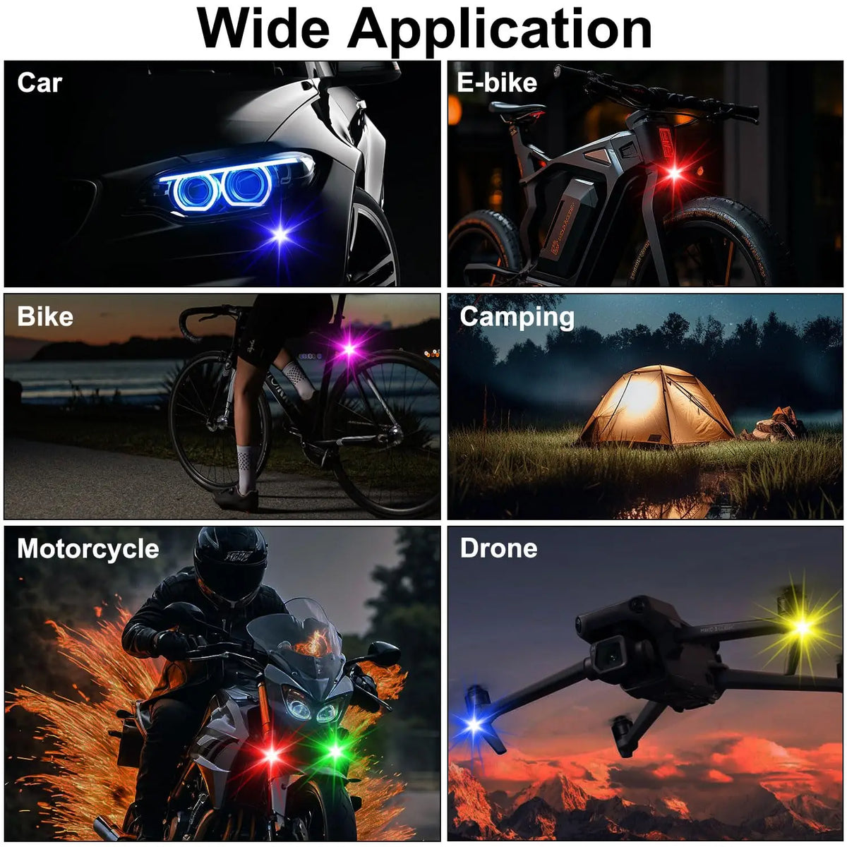 Wireless RGB LED Warning Light with Remote Control