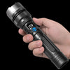 Rechargeable LED Flashlight with Zoom and Battery Display