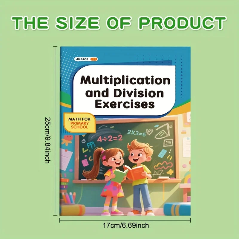 48-Page Multiplication & Division Workbook for Kids